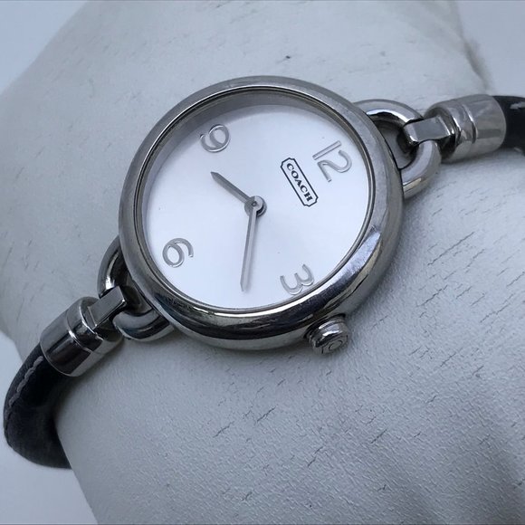 Coach New York Women Watch Black Leather Band CA.3 - Picture 1 of 9